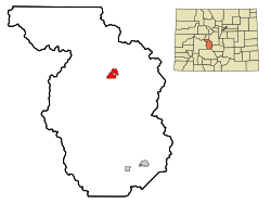 Chaffee County Colorado Incorporated and Unincorporated areas Buena Vista Highlighted